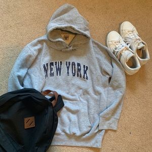 2/for$35 NEW YORK grey hoodie